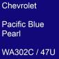 Preview: Chevrolet, Pacific Blue Pearl, WA302C / 47U.